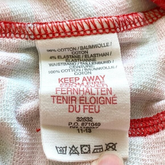 Mini Boden Girls Jersey Shorts 3" Inseam Elastic Waist Red Blue Striped Active - Picture 8 of 8